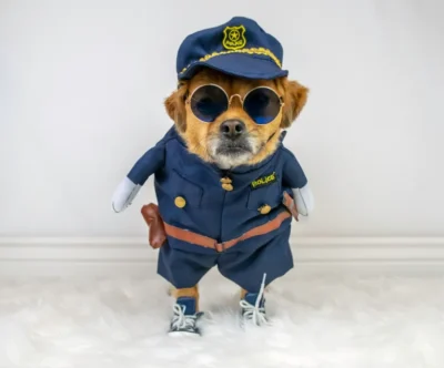 Traje policia para perros